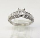 Edwardian Style 18Kt White Gold Diamond Ring