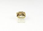 Mid Century Modern 14Kt Yellow Gold Geometric Dome Ring