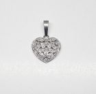 18Kt white Gold and Diamond Heart Pendant