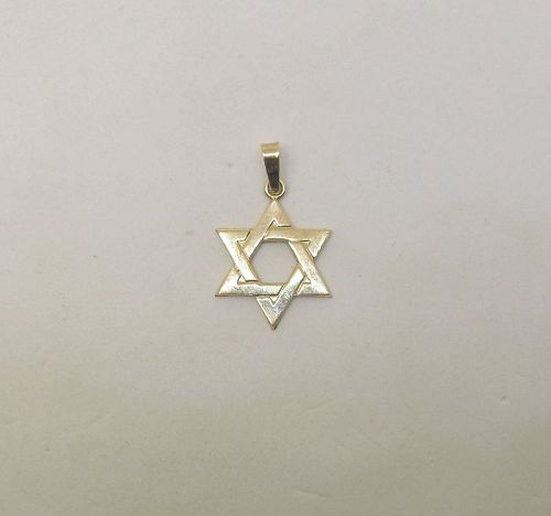 Star of David Charm/Pendant 14 Kt Gold