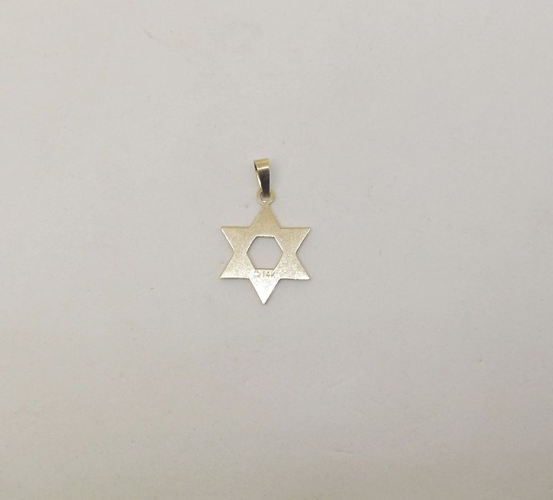 Star of David Charm/Pendant 14 Kt Gold