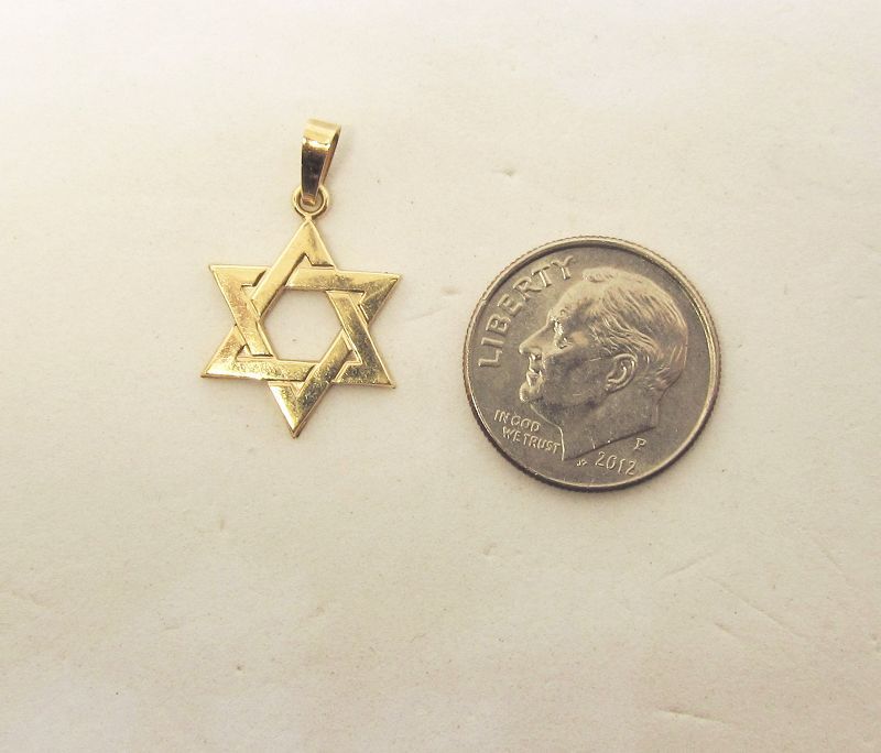 Star of David Charm/Pendant 14 Kt Gold