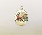 Vintage Enameled Christmas Charm/Pendant 14Kt Yellow Gold