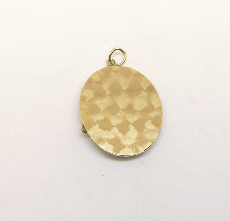 Vintage Enameled Christmas Charm/Pendant 14Kt Yellow Gold