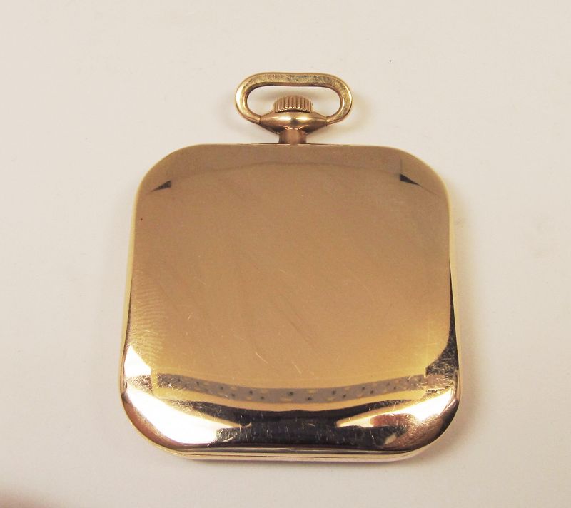 Square Waltham 14Kt Gold Pocket Watch