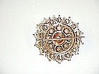 Victorian 14Kt Gold and Seed Pearl Broach