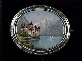 Austrian Silver Enamel Broach