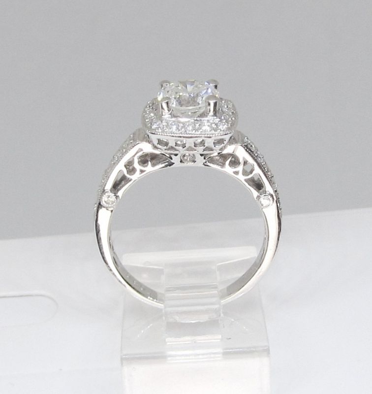 Contemporary Diamond and White Gold Engagement Ring