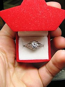 Platinum and Diamond 1920's Engagement Ring