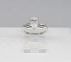 Pear Shaped Diamond and Platinum Engagement Ring