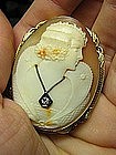 Elizabethan Style Shell Cameo in 14 Kt Gold Frame
