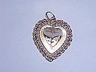 14Kt Gold and Pearl Heart Charm / Locket