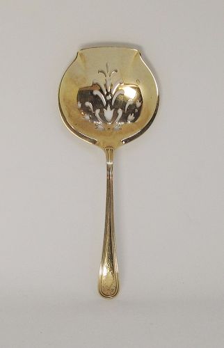 14 Karat Gold Pierced Bonbon Spoon
