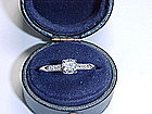 Art Deco Platinum and Diamond Engagement Ring