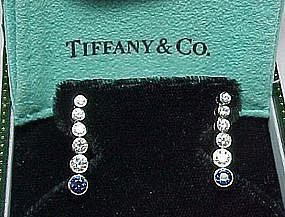 Tiffany & Co. Jazz Earrings with Diamonds and Sapphires