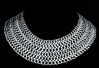 STUPENDOUS FARFAN MEXICAN SILVER CLEOPATRA NECKLACE