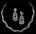 LOS CASTILLO MOZAICO AZTECA MEXICAN SILVER NECKLACE