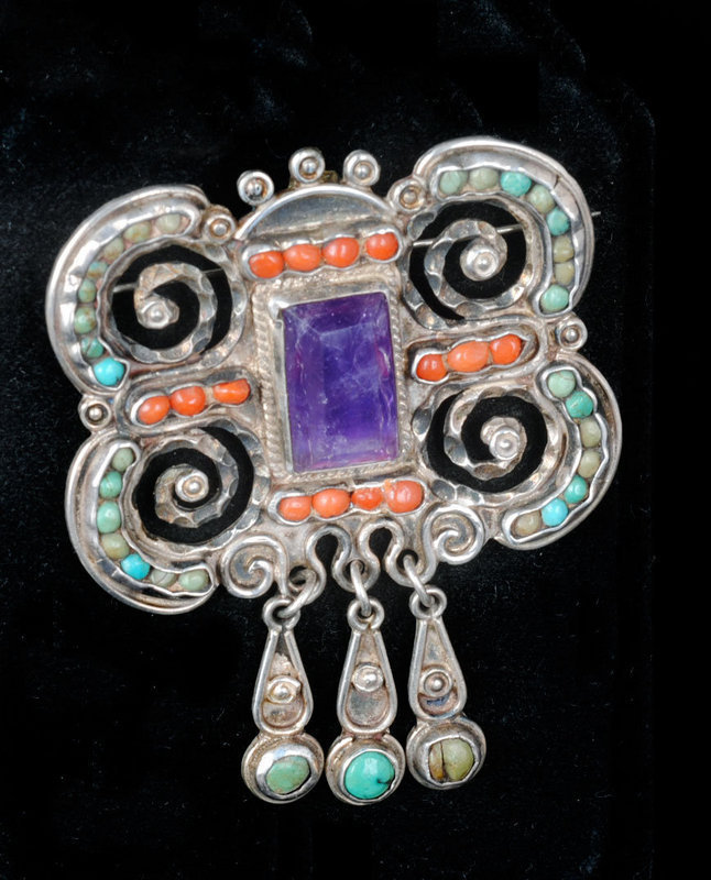 MATL Matilde POULAT MEXICAN SILVER PIN BROOCH