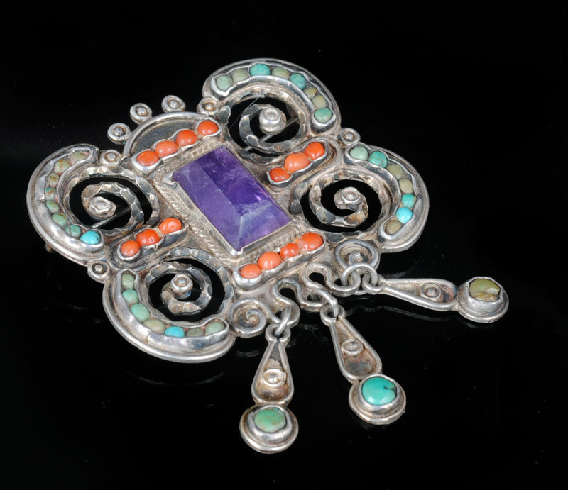 MATL Matilde POULAT MEXICAN SILVER PIN BROOCH