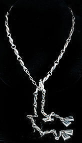 REVERIANO CASTILLO MEXICAN SILVER LARIAT NECKLACE