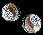 MARGOT de TAXCO MEXICAN SILVER and ENAMEL EARRINGS