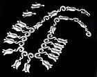 EARLY TAXCO 980 Silver TULIPS NECKLACE and EARRINGS