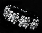 SCULPTURAL GERARDO LOPEZ MEXICAN SILVER BRACELET