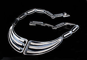 GORGEOUS SIGI PINEDA MEXICAN SILVER MOD NECKLACE