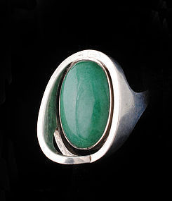 ERIKA HULT de CORRAL Ric MEXICAN SILVER stone mod RING