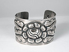 A. TOBIAS Mexican silver repousse Cuff Bracelet