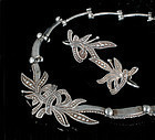 Margot de Taxco Mexican silver Necklace Earrings set ~ 5346