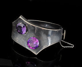 stunning Enrique Ledesma Mexican silver gems Bracelet