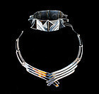 bold Mexican silver modernist Bracelet~ A. Pineda design