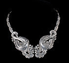 sublime Margot de Taxco Mexican silver swans Necklace