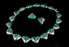 Ledesma Mexican silver azur-malachite Necklace Earrings set