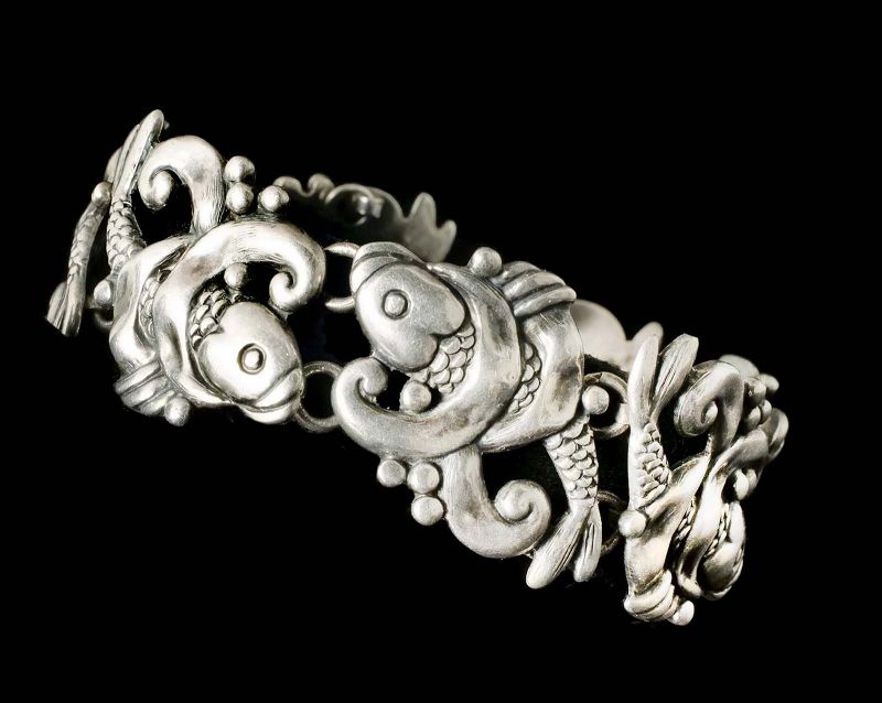 Los Castillo Mexican silver koi fish Bracelet des no 183