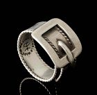 Hector Aguilar Mexican silver buckle Ring, adjstbl