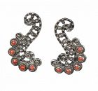 Matl Matilde Poulat Mexican silver and coral Earrings
