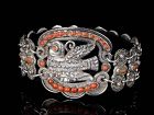 early Matilde Poulat Matl Mexican silver coral Bracelet ~ paloma