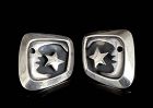 Salvador Teran Mexican silver modernist Earrings ~ moon and star