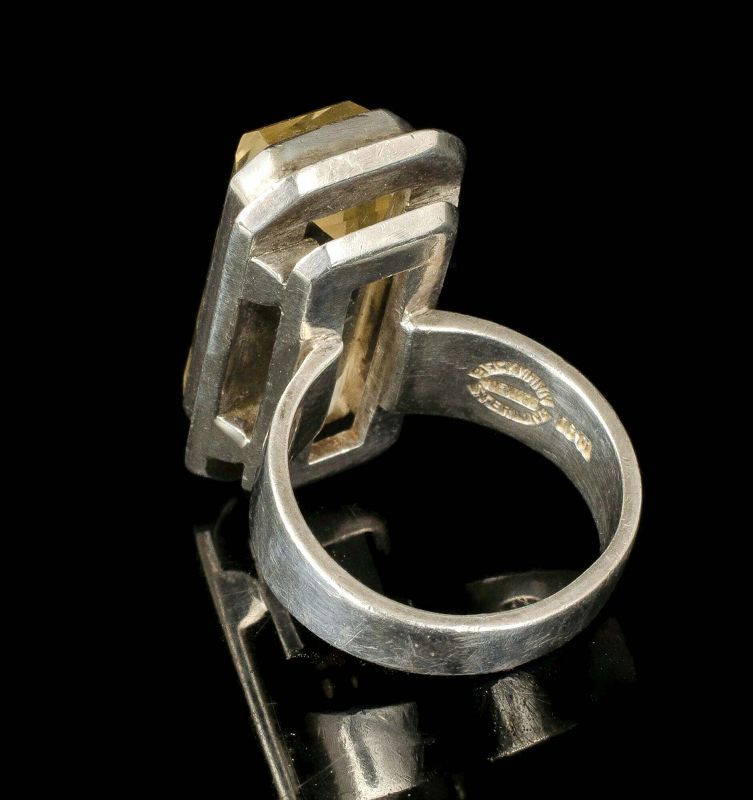 massive Carmen Beckmann Mexican silver and citrine Ring