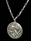 Margot de Taxco Mexican silver zodiac Pendant Necklace - Gemini