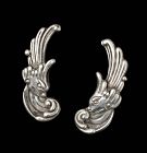 Los Castillo Mexican silver repousse "winds" Earrings