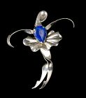 Marcel Boucher Parisina Mexican silver ballerina Pin Brooch with lapis