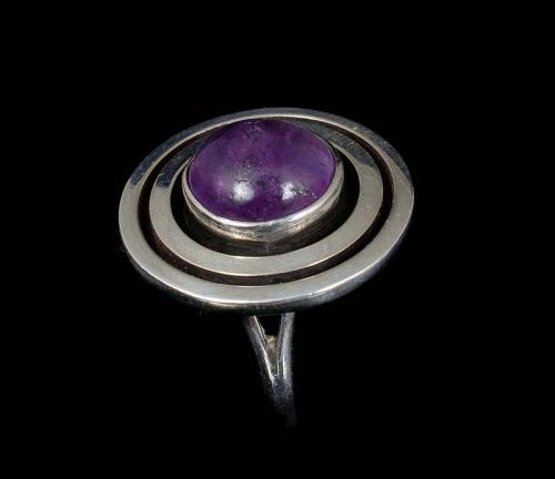 Carmen Beckmann Mexican silver and amethyst Ring