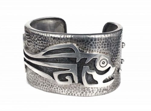 Carmen Beckmann Mexican silver fish Cuff Bracelet ~ Laffi style