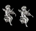 Margot de Taxco Mexican silver putti with violin Earrings