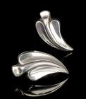 Antonio Pineda Mexican 970 silver mod foliate Earrings