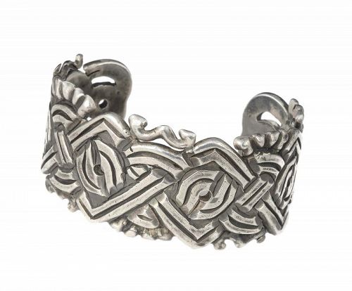 early William Spratling Mexican 980 silver Cuff Bracelet