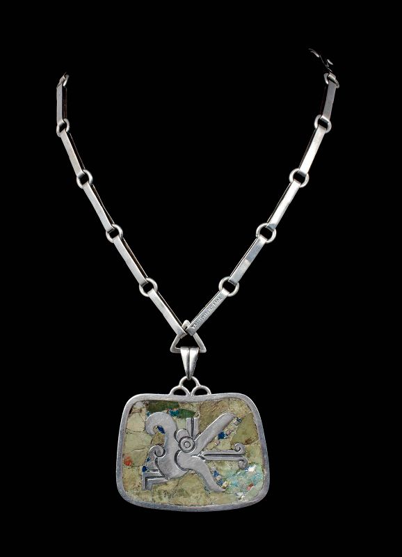 Victor Jaimez for Emma Mexican silver double-sided Pendant Necklace